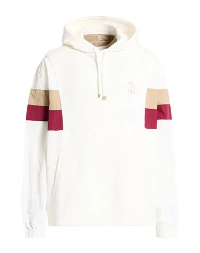 Brunello Cucinelli Man Sweatshirt Off White Size Xxl Cotton, Polyamide