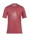 Brunello Cucinelli Man T-shirt Antique Rose Size Xxl Cotton In Pink