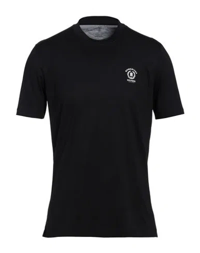 Brunello Cucinelli Man T-shirt Black Size 50 Cotton In Black