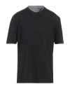 Brunello Cucinelli Man T-shirt Black Size Xxl Cotton In Black