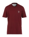 Brunello Cucinelli Man T-shirt Brick Red Size 40 Cotton