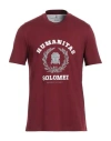 Brunello Cucinelli Man T-shirt Burgundy Size 40 Cotton In Red