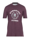 Brunello Cucinelli Man T-shirt Deep Purple Size 40 Cotton In Purple