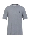 Brunello Cucinelli Man T-shirt Grey Size Xl Cotton In Gray