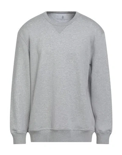 Brunello Cucinelli Man T-shirt Grey Size Xl Cotton, Polyamide, Cashmere, Silk In Gray