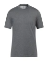 Brunello Cucinelli Grey Cotton And Silk T-shirt