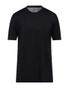 Brunello Cucinelli Man T-shirt Black Size Xxl Cotton In Blue
