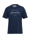 Brunello Cucinelli Man T-shirt Navy Size L Cotton In Blue