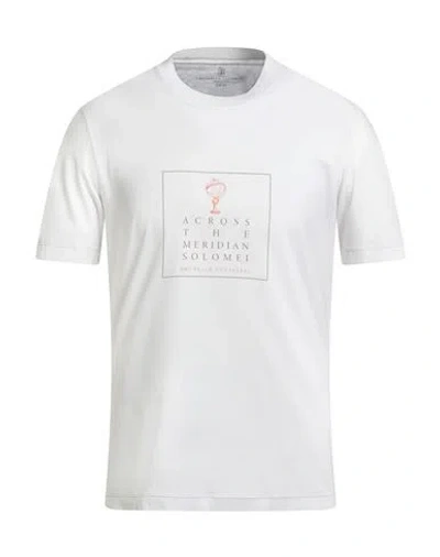 Brunello Cucinelli Man T-shirt Off White Size L Cotton