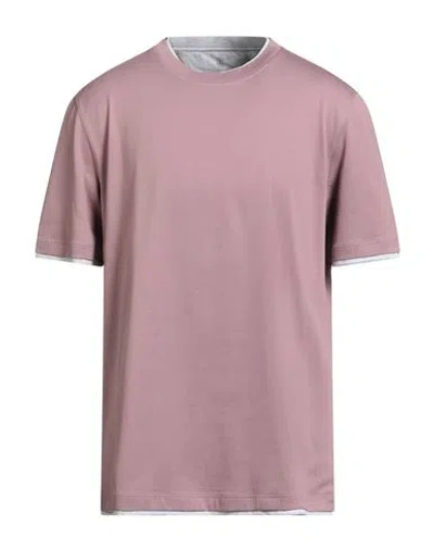 Brunello Cucinelli Man T-shirt Pink Size 3xl Cotton