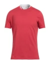 Brunello Cucinelli Man T-shirt Red Size M Cotton