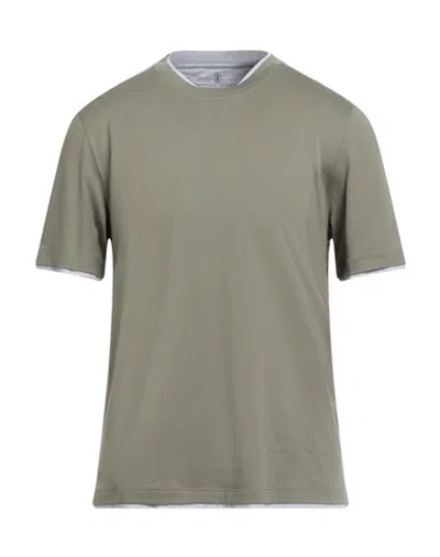 Brunello Cucinelli Man T-shirt Sage Green Size 3xl Cotton