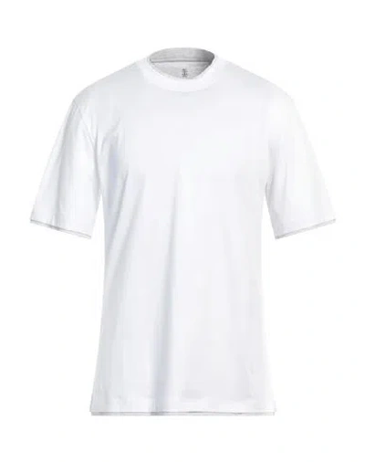 Brunello Cucinelli Man T-shirt White Size S Cotton