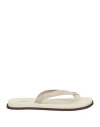 Brunello Cucinelli Man Thong Sandal Grey Size 9 Leather In Grey