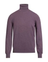 Brunello Cucinelli Man Turtleneck Dark Purple Size 46 Cashmere In Purple