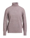 Brunello Cucinelli Alpaca-blend Flecked Rollneck Sweater In Pink