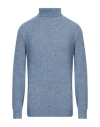 Brunello Cucinelli Man Turtleneck Pastel Blue Size 38 Alpaca Wool, Cotton, Polyamide, Wool