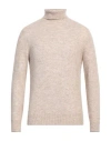 Brunello Cucinelli Men's Cashmere Marled Turtleneck Sweater In Beige