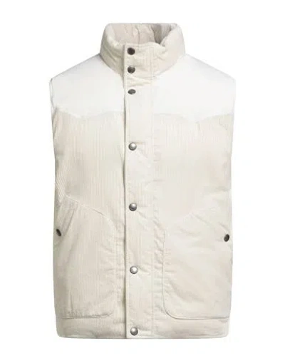 Brunello Cucinelli Man Vest Ivory Size L Cotton, Polyamide, Elastane In White
