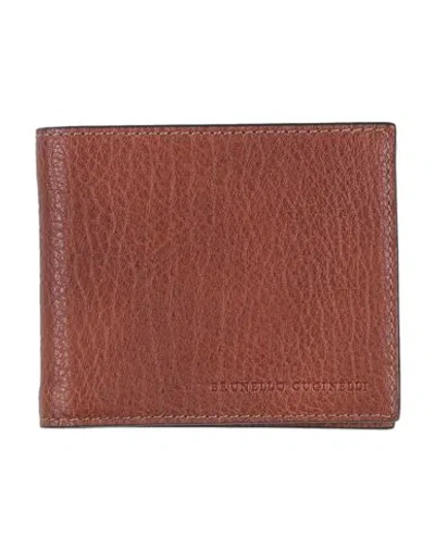 Brunello Cucinelli Man Wallet Brown Size - Leather