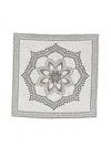 Brunello Cucinelli Mandala Pattern Silk Pocket Square In Neutrals