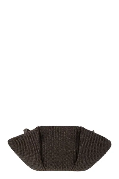 Brunello Cucinelli Marina Pouch Bag In Techno Cotton Raffia