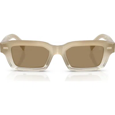Brunello Cucinelli Marla 50mm Rectangular Sunglasses In Brown