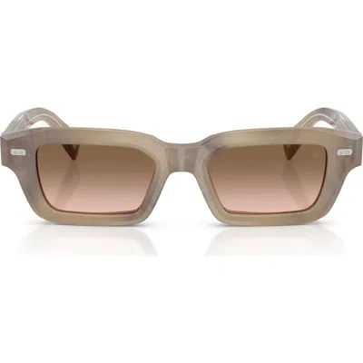 BRUNELLO CUCINELLI BRUNELLO CUCINELLI MARLA 50MM RECTANGULAR SUNGLASSES