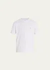 Brunello Cucinelli Men Cotton T-shirt With Logo In White