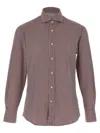 Brunello Cucinelli Checked Pattern Button-down Collar Shirt In Brown
