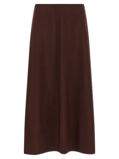 BRUNELLO CUCINELLI MAROON FLUTE SKIRT