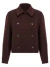 Brunello Cucinelli Cashmere Coat With Buttoned Cuffs And Double-breasted Design