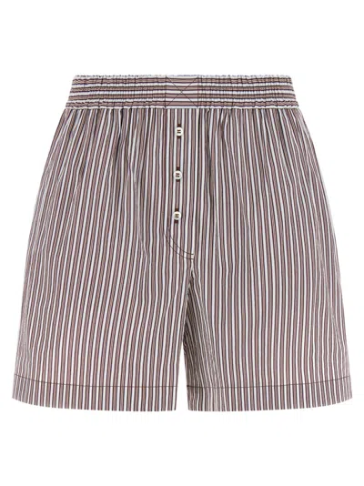 Brunello Cucinelli Maroon Pyjama Shorts In Burgundy