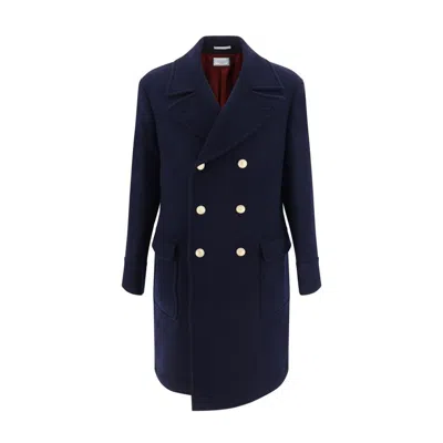 BRUNELLO CUCINELLI BRUNELLO CUCINELLI MARTINGALE DOUBLE-BREAST MEN'S COAT