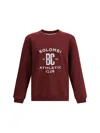 Brunello Cucinelli Maroon Techno Cotton Sweatshirt In Burgundy