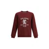 Brunello Cucinelli Maroon Techno Cotton Sweatshirt In Burgundy