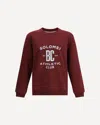 Brunello Cucinelli Maroon Techno Cotton Sweatshirt In Burgundy