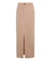 Brunello Cucinelli Cotton-linen Chino Maxi Skirt In Beige
