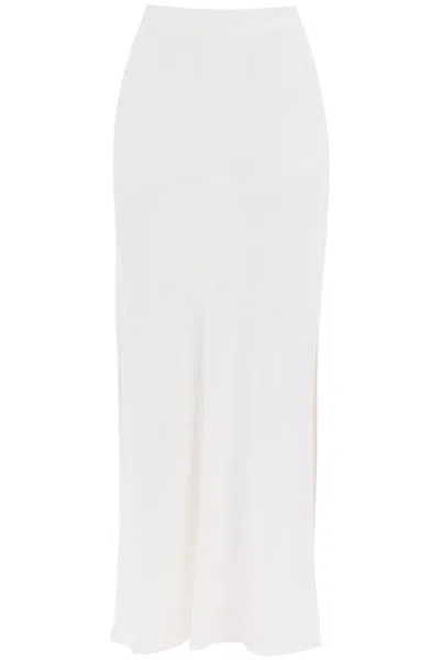Brunello Cucinelli Side-slit Skirt In White