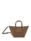 Brunello Cucinelli Mini Calfskin Bc Duo Top-handle Bag In Brown
