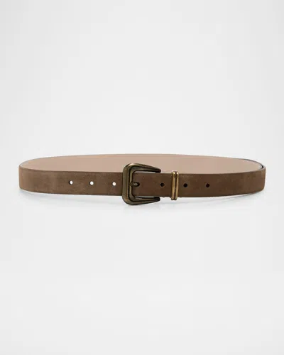 Brunello Cucinelli Medium Calfskin Leather Belt In C8769 Torba