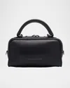 Brunello Cucinelli Medium Glossy Napa Boston Top-handle Bag In Navy