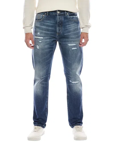 Brunello Cucinelli Medium Wash Leisure Fit Jean In Blue