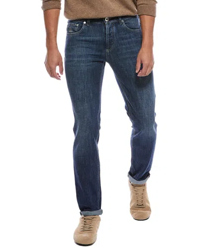 Brunello Cucinelli Medium Wash Traditional Fit Jean In Multi