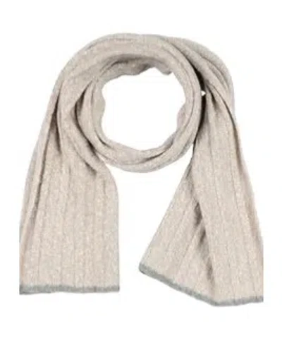 Brunello Cucinelli Medium-thick Knitted Scarf In Gray