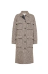 Brunello Cucinelli Herringbone Pocket Jacket In Brown