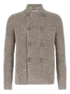 Brunello Cucinelli Double-breasted Cardigan Sweaters And Cardigans Multicolor In Neutrals