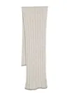 Brunello Cucinelli Mélange-effect Knitted Scarf In Neutrals