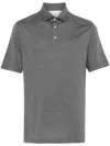 Brunello Cucinelli Contrast-trimmed Polo Shirt In Grey