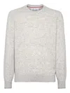 Brunello Cucinelli Irregular Coloration Flecked Alpaca Sweater Clothing